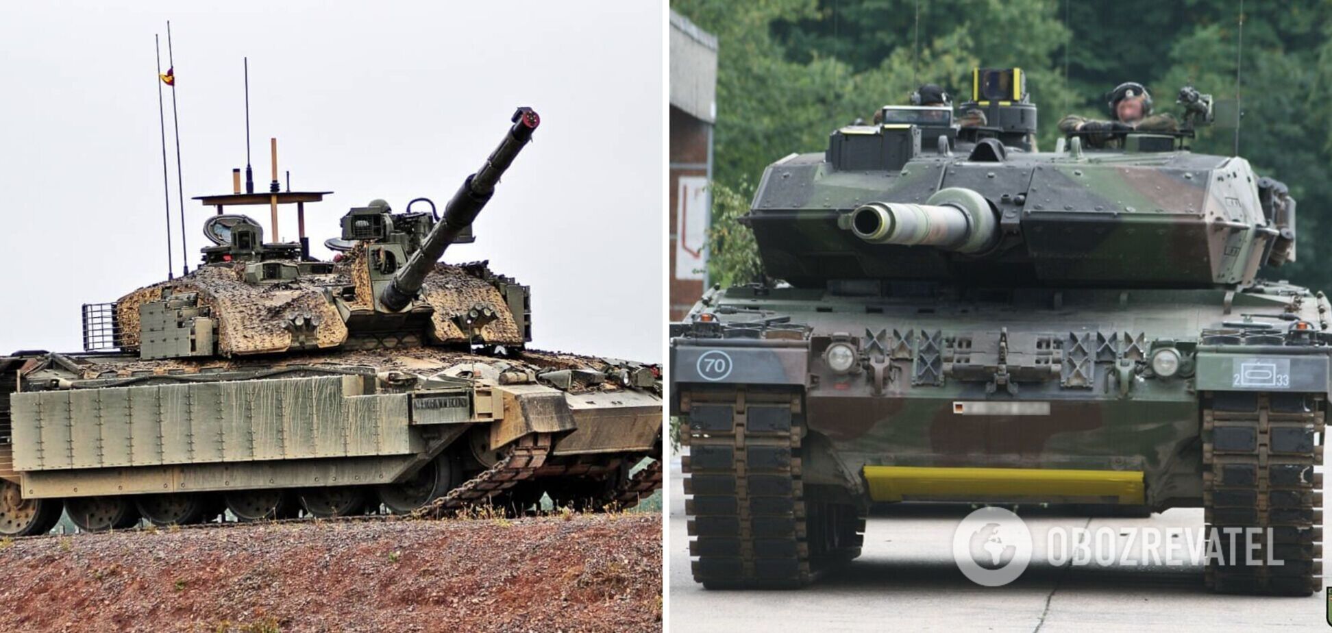 Танки Challenger 2 и Leopard 2