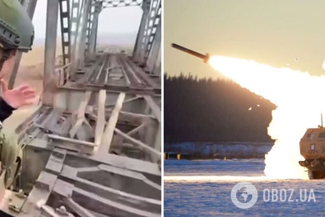 Під Мелітополем пошкодили міст, яким війська РФ возили зброю. Відео