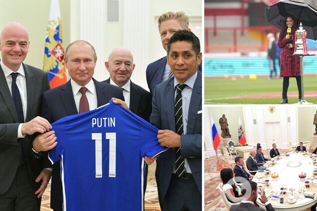 Экс-капитан сборной Англии совершил странный поступок на встрече с Путиным