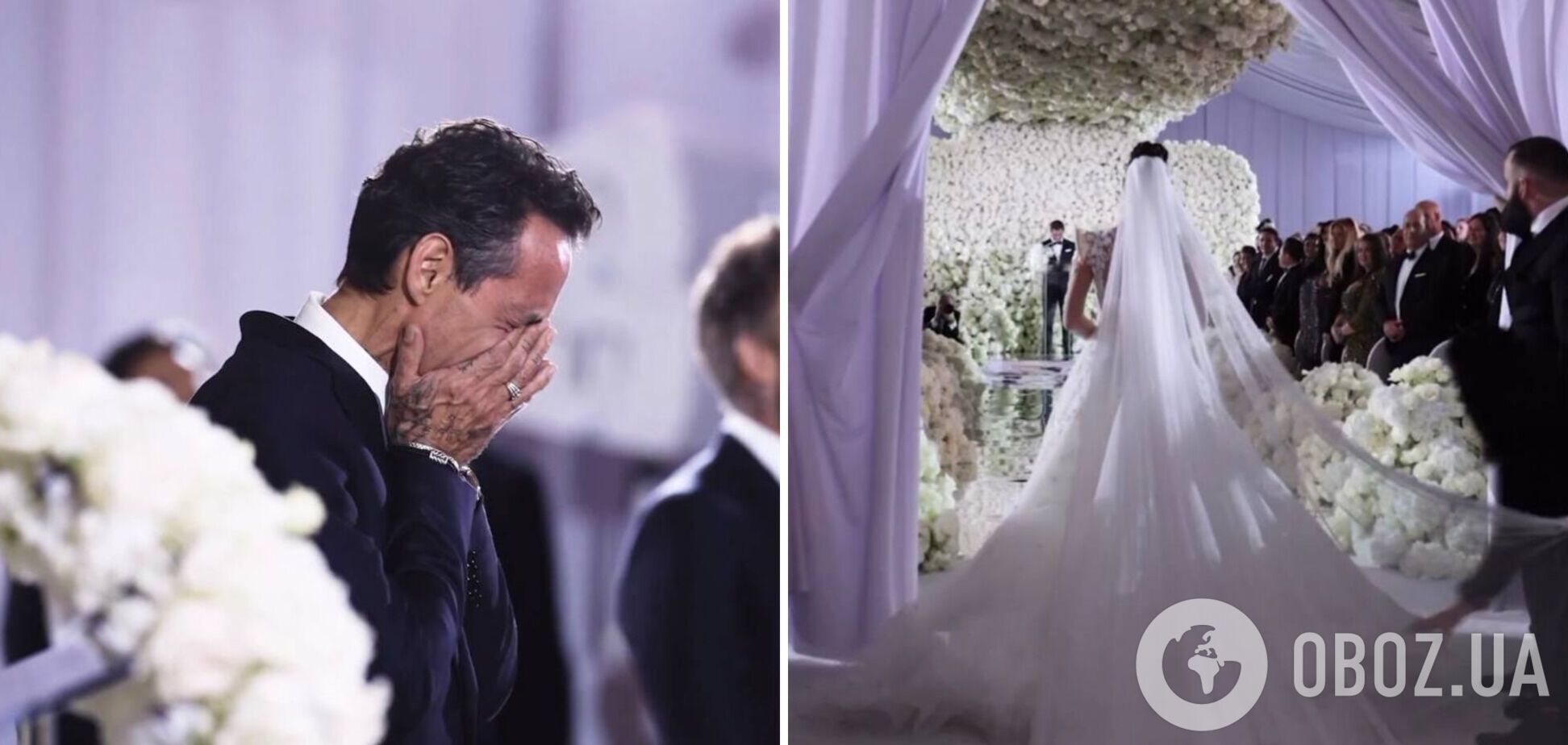 Ексчоловік Лопес не стримав сліз, коли побачив свою 23-річну обраницю у весільній сукні. Зворушливе відео з церемонії