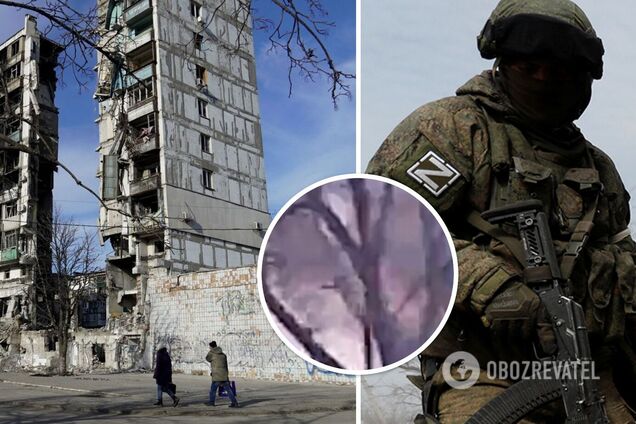 В Мариуполе захватчики подожгли киоск предпринимателя-сторонника РФ, не захотевшего платить взятку. Видео