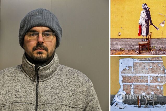 Запевняє, що гроші хотів витратити на ЗСУ: спливли подробиці про чоловіка, який зрізав графіті Бенксі в Гостомелі