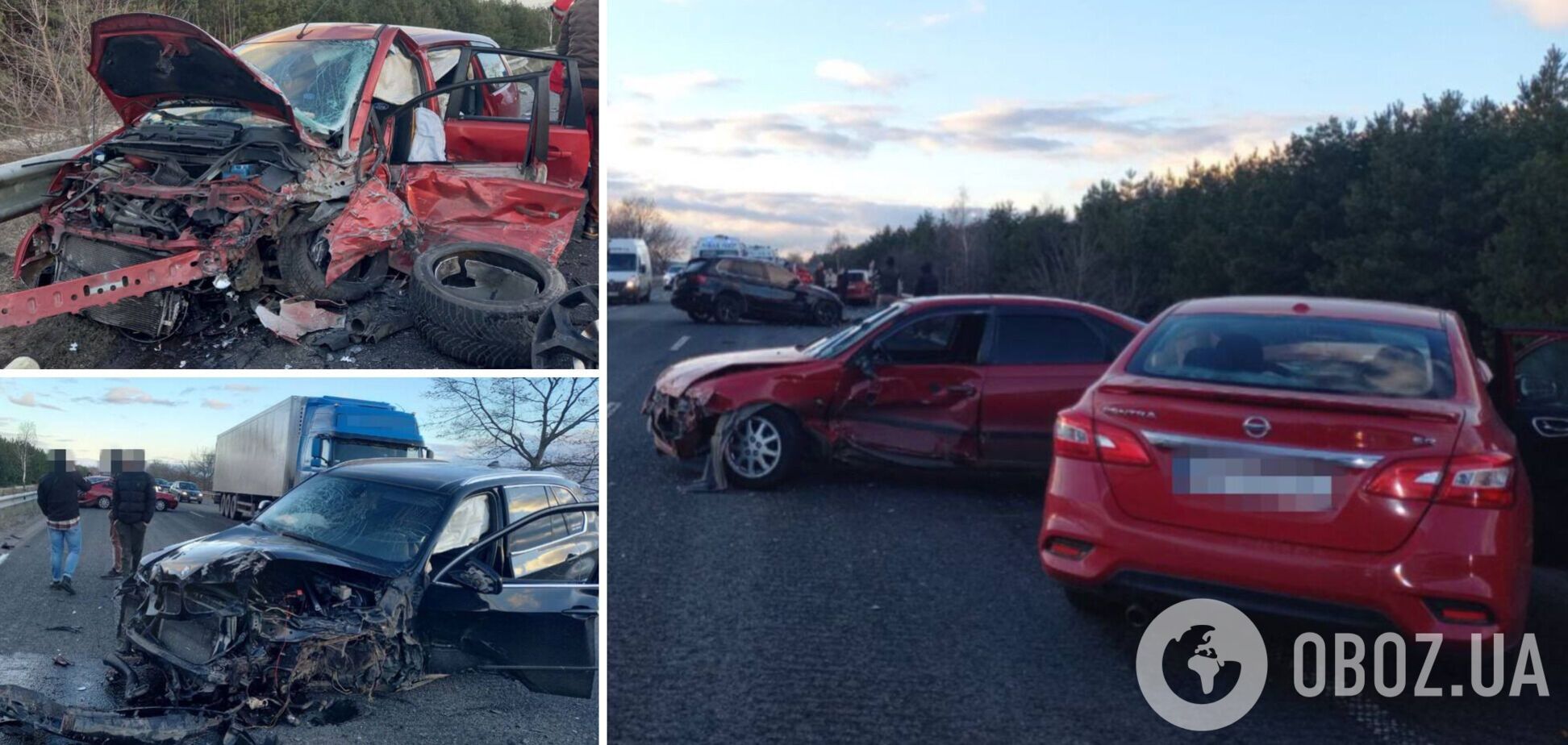 Зіткнулись чотири автомобілі