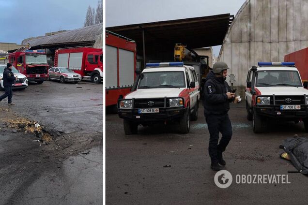 Войска РФ ударили по пожарной части в Херсоне: один человек погиб, четверо ранены. Фото