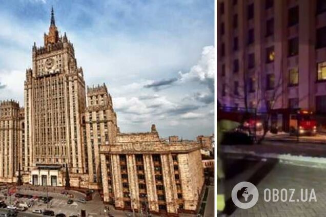 В Москве произошел пожар в здании МИД РФ