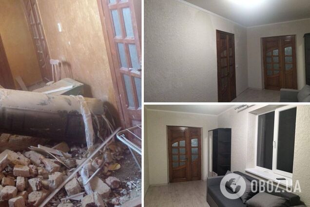 'Власниця будинку та її донечка будуть в теплі': на Івано-Франківщині відновили будинок, в який влучила російська ракета. Фото