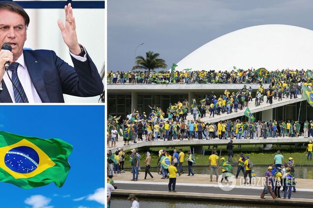 Сторонники Болсонару штурмовали Конгресс и президентский дворец в Бразилии: политик отреагировал на беспорядки. Видео