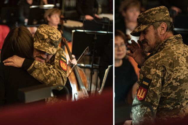 Тромбонист Национальной оперы Украины, который служит в ВСУ, вернулся из Бахмута к коллегам в Рождество. Трогательные фото