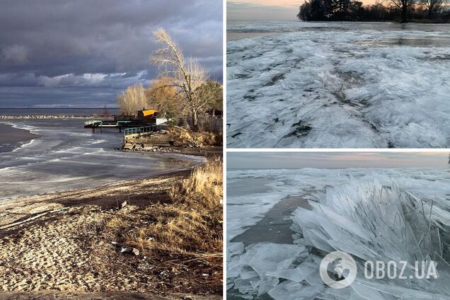 Киевское море в Украине – на берегу Киевского моря заметили ледяных ежей –  фото | OBOZ.UA