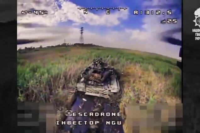 Нацгвардейцы уничтожили вражеский танк на южном направлении