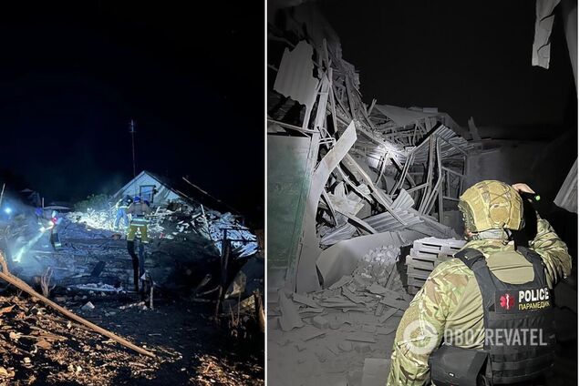 В Донецкой области после ночной атаки РФ вся семья оказалась под завалами собственного дома. Фото