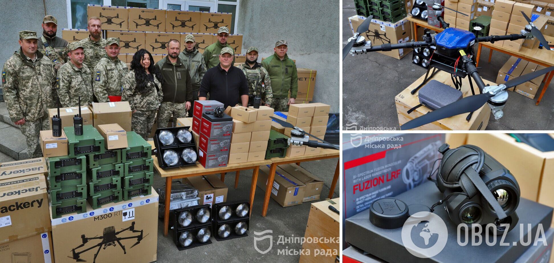 Дроны, рации и зенитные фонари: Днепр доставил на фронт крупную партию техники стоимостью около 27,5 млн грн