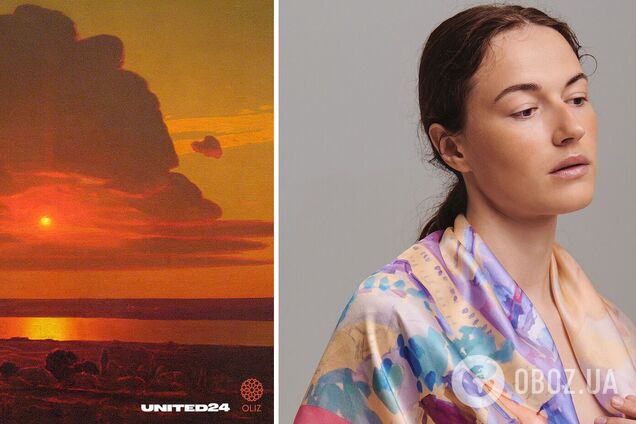 OLIZ и UNITED24 запустили благотворительную коллекцию платков с работой Куинджи, мозаикой из Михайловского собора и росписью дома Полины Райко