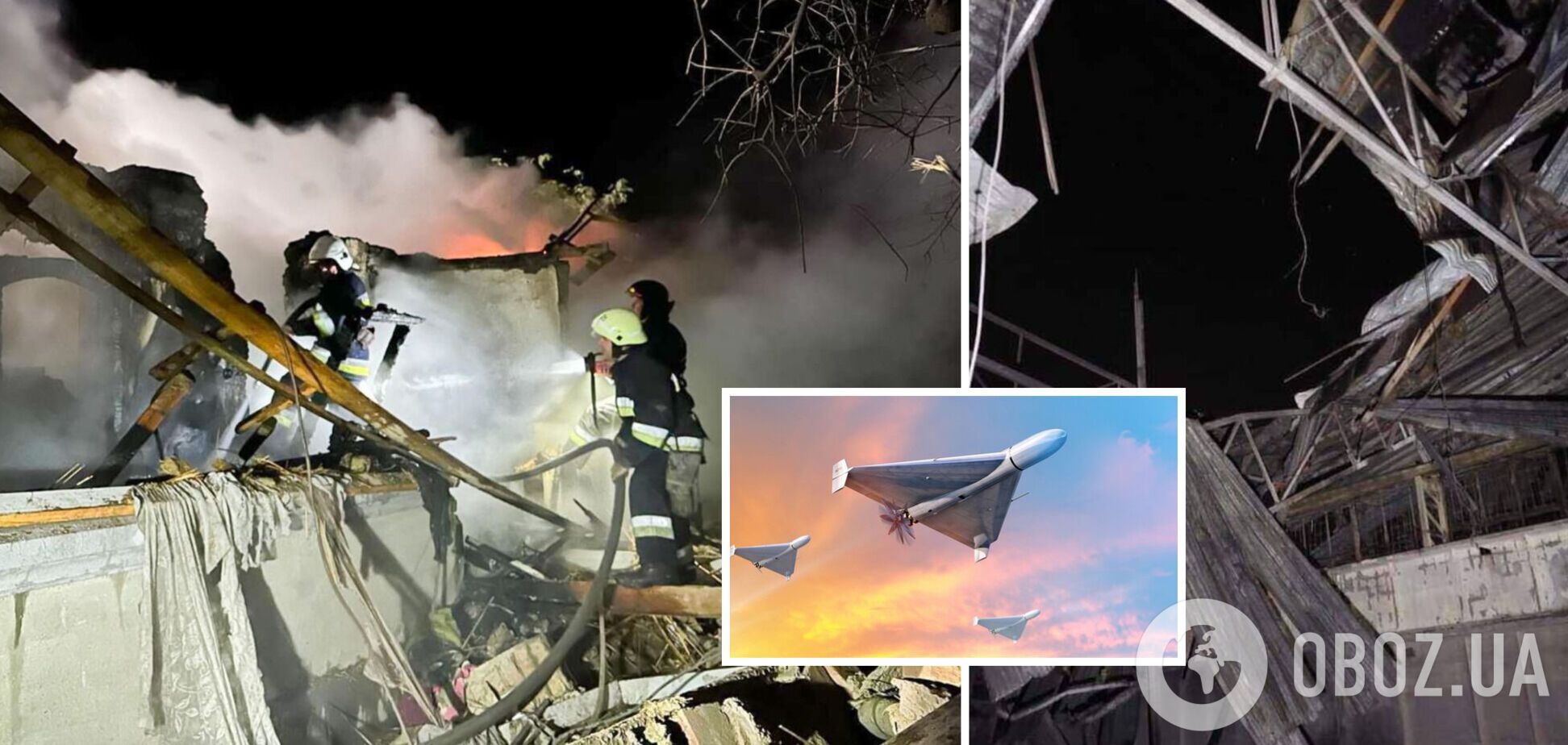 Оккупанты ночью атаковали Одесщину дронами: есть попадания в складские здания, повреждены дома. Фото и видео