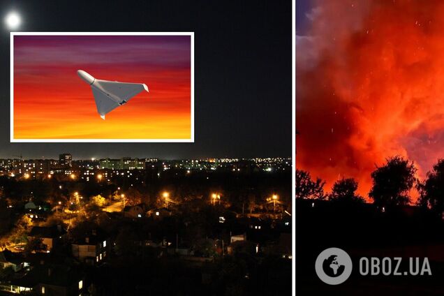 На Черкащині вночі збили 'Шахед', інший поцілив у відкриту місцевість: спалахнула пожежа