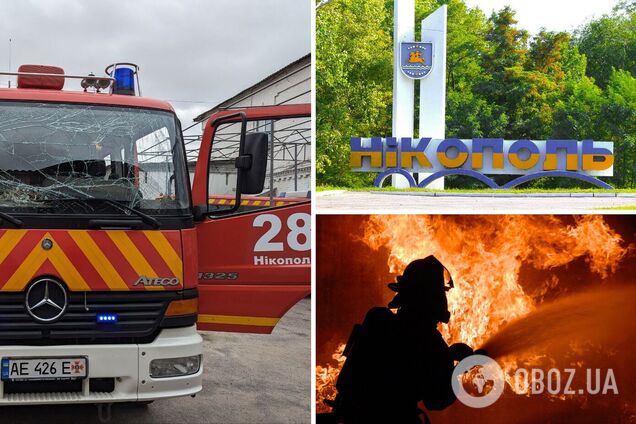 В Никополе из-за вражеской атаки пострадали пожарные