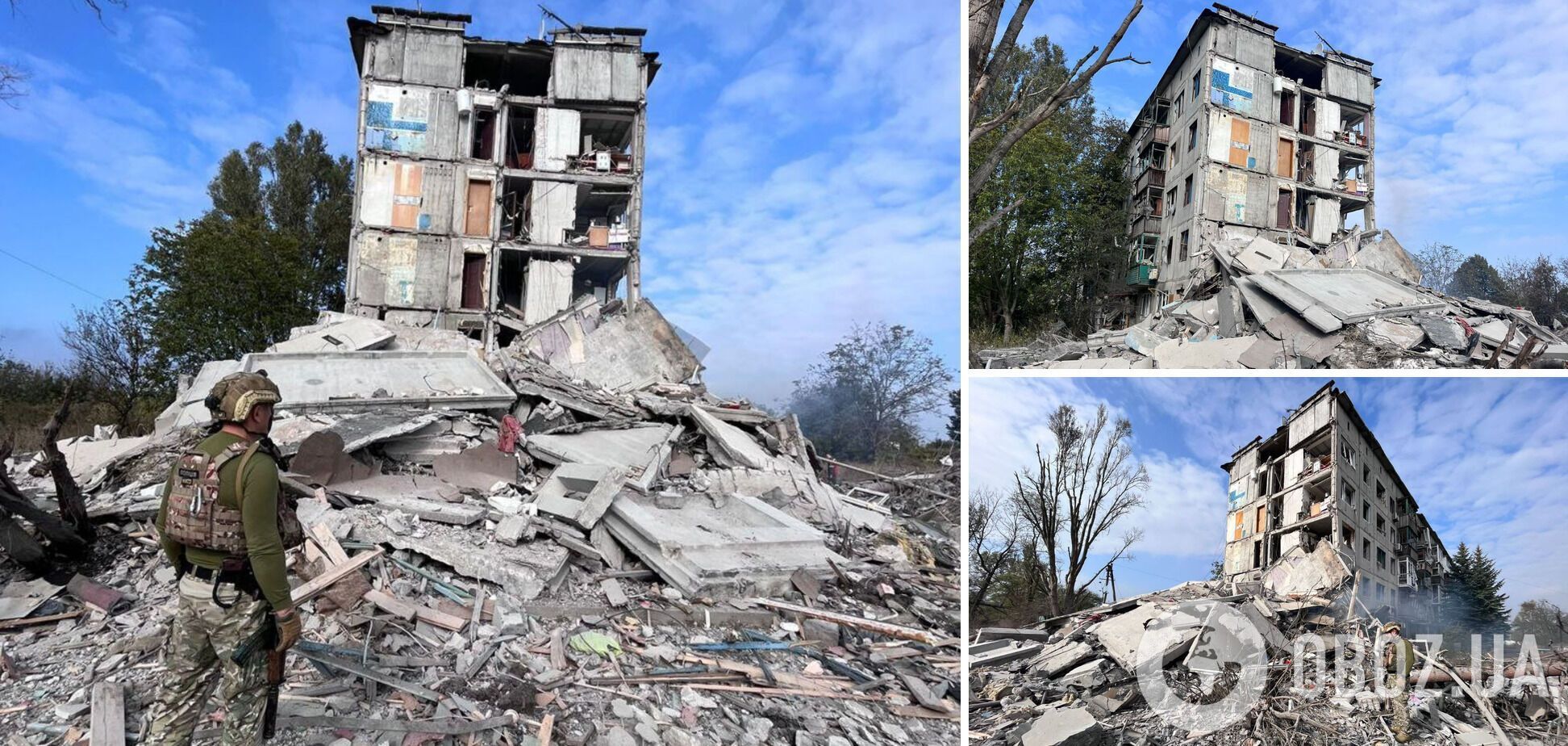 Авіація РФ знищила п'ятиповерхівку в Авдіївці, під завалами може бути людина: МВС показало фото