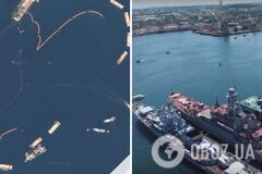 Защитный барьер прорван: в сети появился свежий спутниковый снимок заграждений на входе в Севастопольскую бухту
