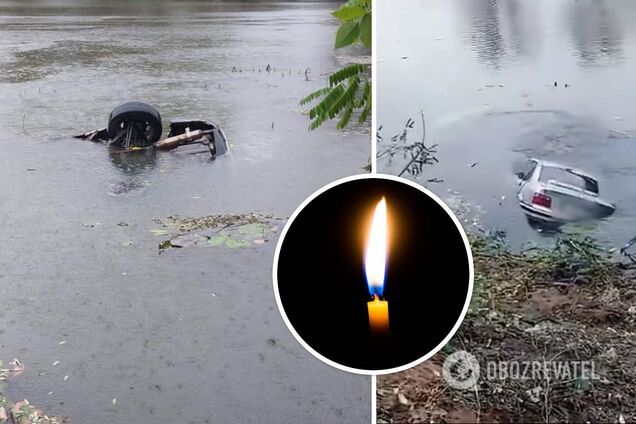 Внаслідок ДТП автомобіль зірвався у воду