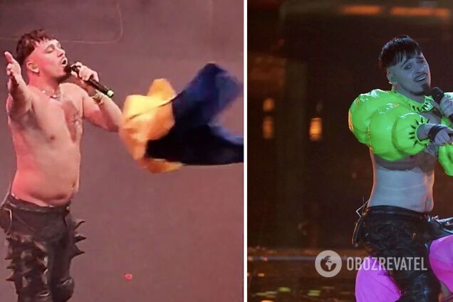 Представитель Финляндии на Евровидении-2023 швырнул флаг Украины под стол и рассмеялся. Видео