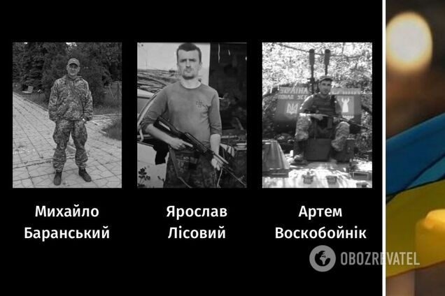 Віддали життя за Україну: у Черкасах поховали трьох військових, які загинули на Запоріжжі. Фото