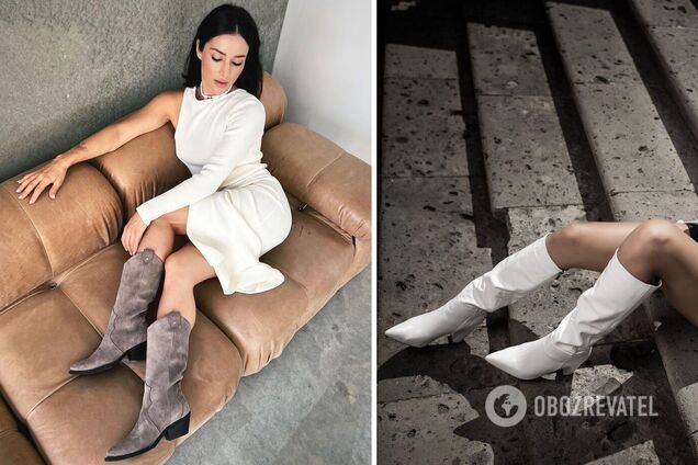 Злата Огневич продемонстрировала идеальную обувь на осень 2023 года: с чем носить ковбойские сапоги