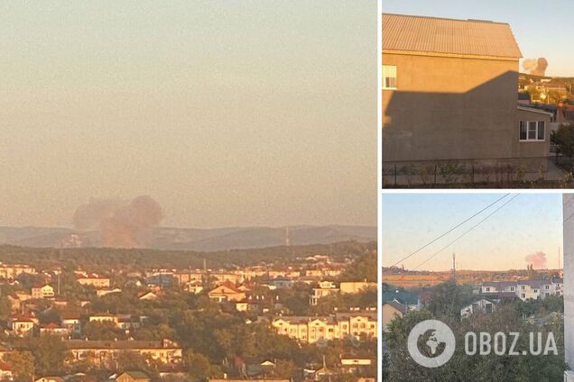 В Севастополе раздался взрыв: над городом поднялся густой дым. Фото и видео