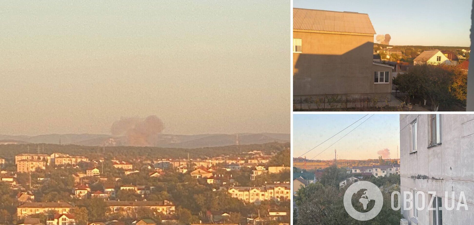 В Севастополе раздался взрыв: над городом поднялся густой дым. Фото и видео