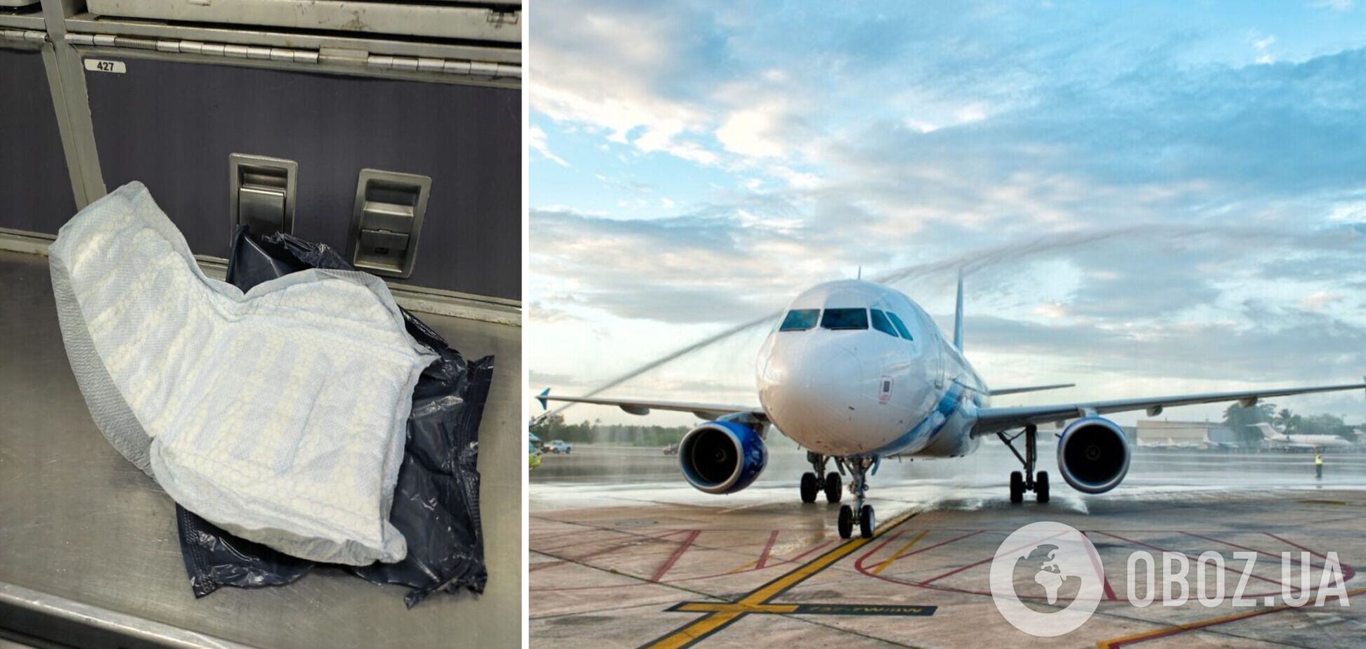 В США самолет совершил аварийную посадку из-за подгузника для взрослых: его приняли за бомбу. Фото