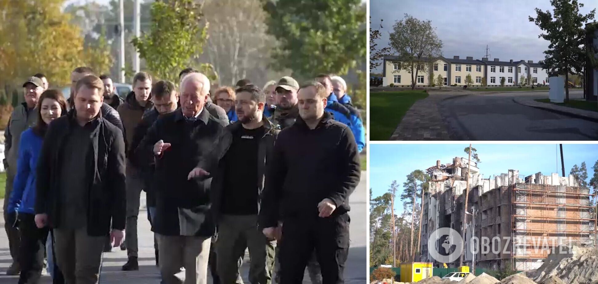'Украина никогда не будет страной руин': Зеленский на Киевщине посетил строительство жилья для людей, потерявших дом из-за войны. Видео