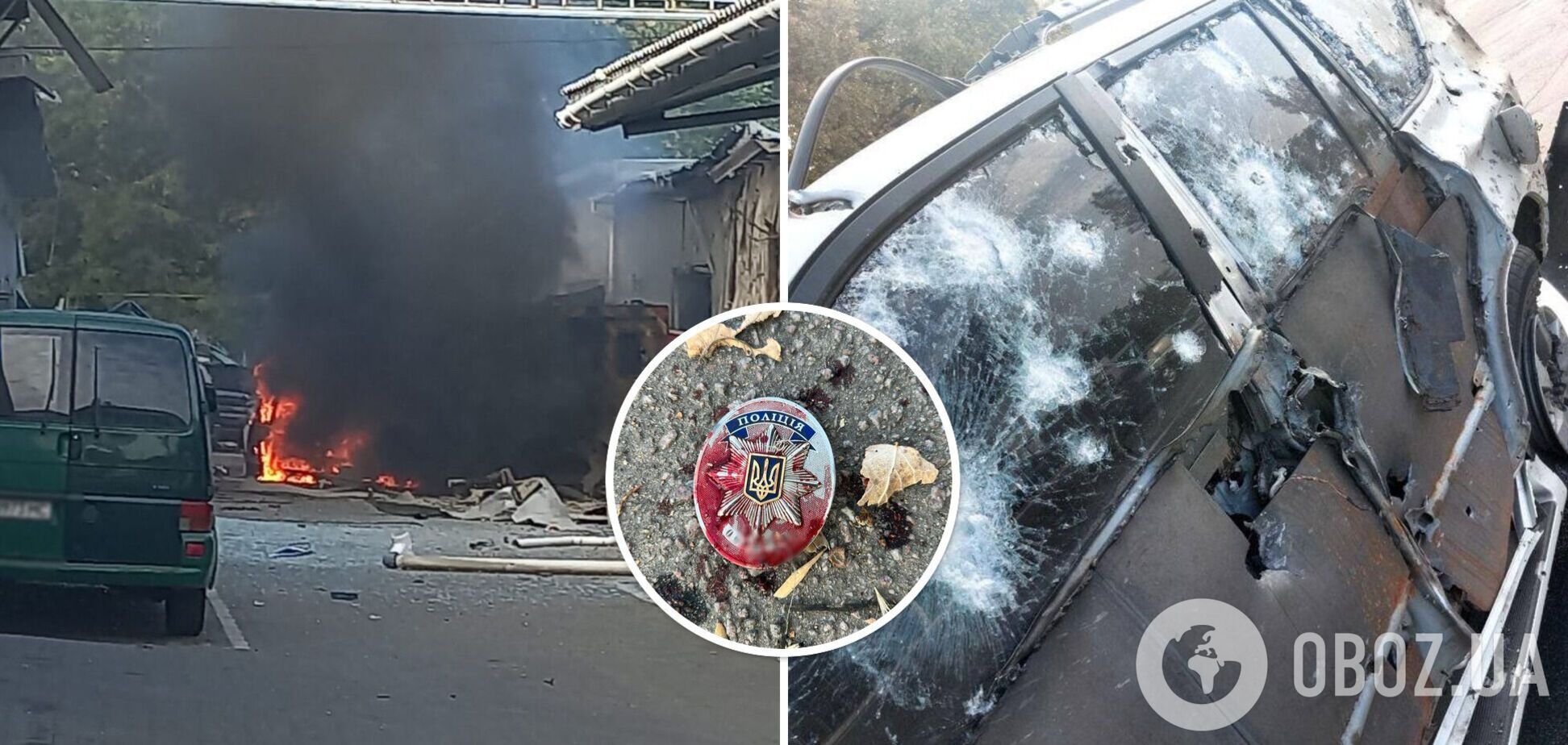 Оккупанты обстреляли транспортное предприятие в Херсоне, под удар попало и авто полиции: есть погибший. Фото и видео