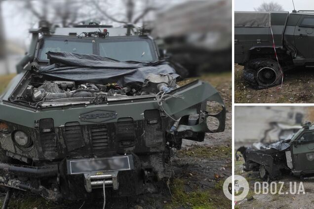 'Бронекапсула выдержала подрыв': украинский 'Новатор' наехал на мину, но экипаж уцелел. Фото