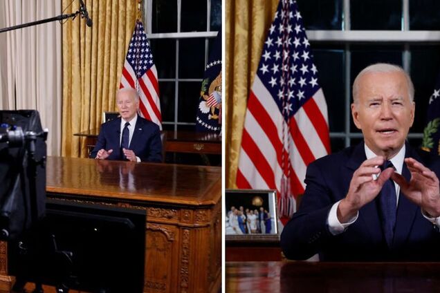 Промову Байдена про допомогу Ізраїлю та Україні подивилося більш як 20 млн людей у всьому світі