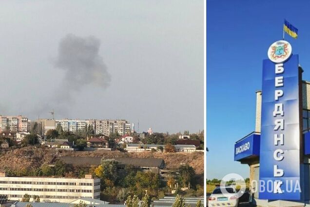 В окупованому Бердянську пролунав потужний вибух: на аеродромі зайнялась пожежа. Фото