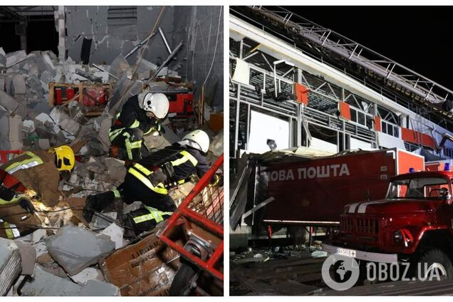 В мережу потрапили відео з моментом прильоту по терміналу 'Нової пошти' на Харківщині