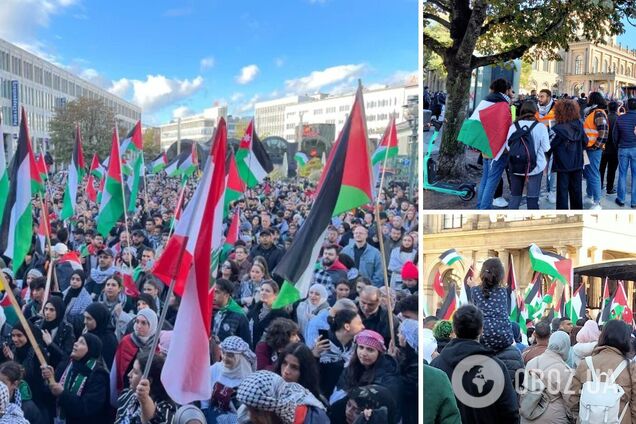 У німецькому Ганновері під акомпанемент роспропаганди провели мітинг на підтримку Палестини. Фото та відео