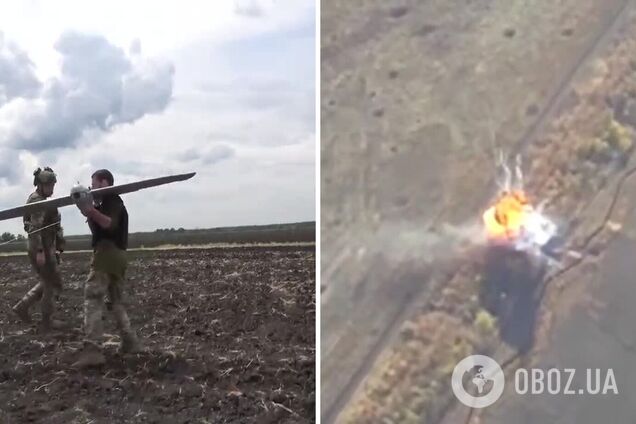 За допомогою БПЛА 'Лелека-100' українські воїни виявили та знищили російську САУ 'Нона'. Відео