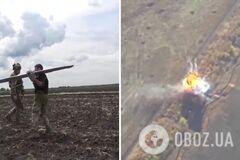 С помощью БПЛА 'Лелека-100' украинские воины обнаружили и уничтожили российскую САУ 'Нона'. Видео