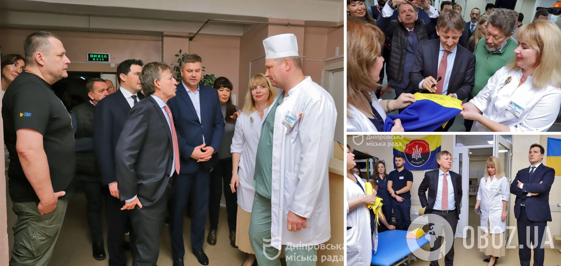 Посол Італії Дзадзо відвідав одну з лікарень Дніпра та анонсував підтримку міста в медичній галузі – реабілітації та протезуванні поранених