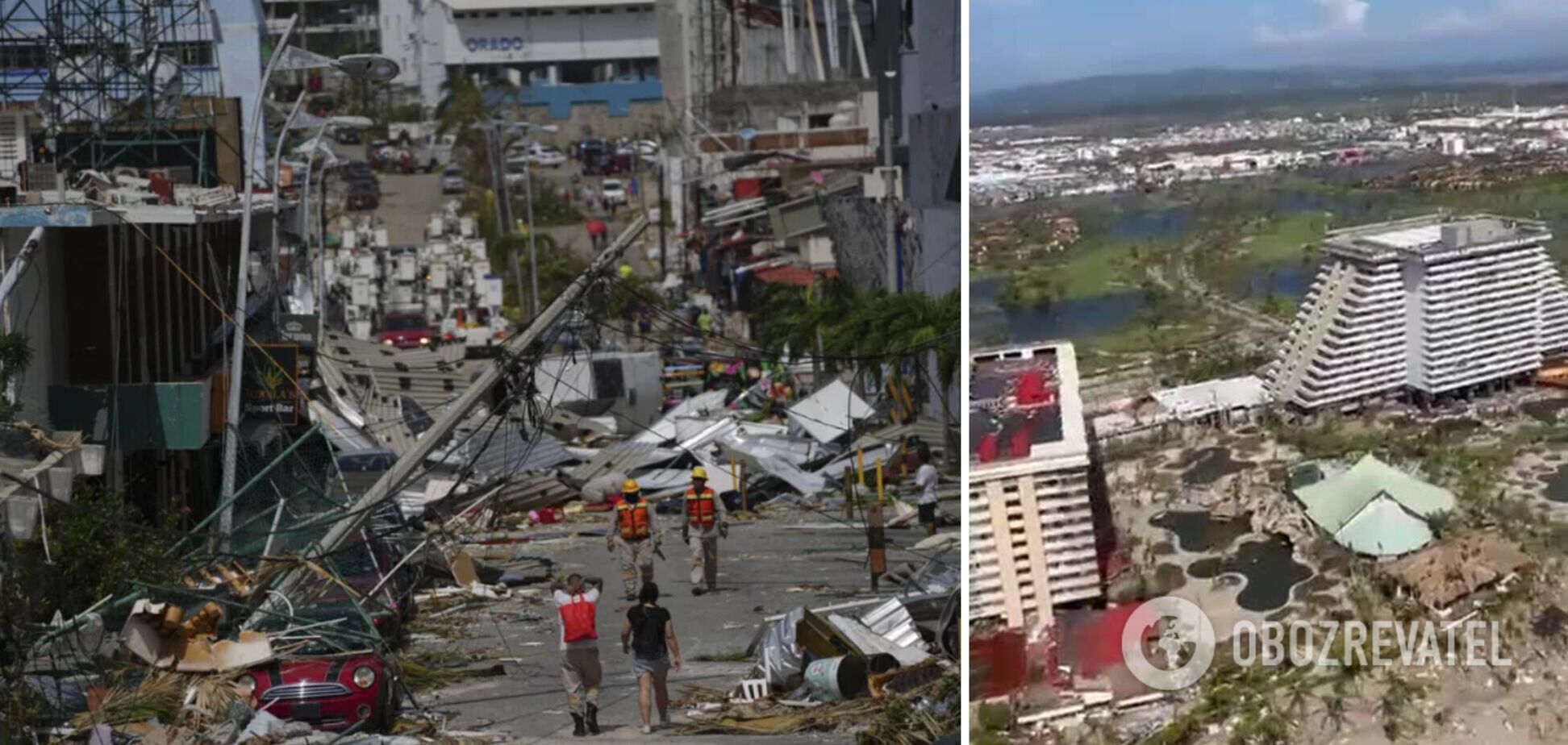 'Для нас це трагедія': мексиканське курортне місто Акапулько накрив потужний ураган 'Отіс', пошкоджено 80% готелей. Відео