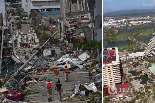 'Для нас это трагедия': мексиканский курортный город Акапулько накрыл мощный ураган 'Отис', повреждено 80% гостиниц. Видео