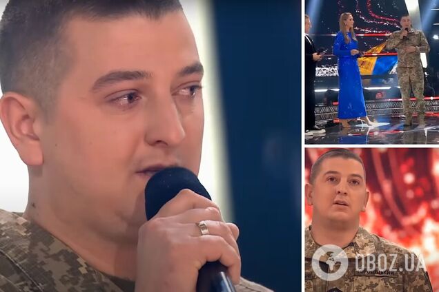 Воин ВСУ Юрий Городецкий в финале 'Голосу країни-13' довел зрителей до слез своей речью и обращением к жене