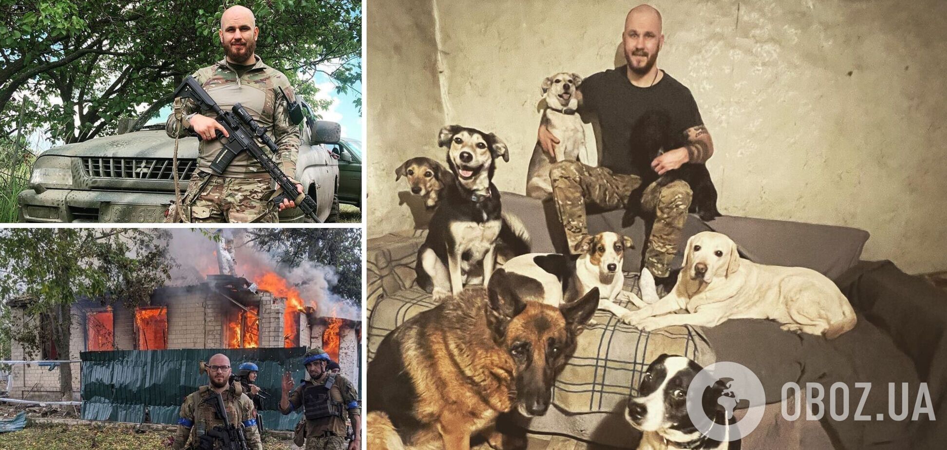 Під обстрілом рятував собак зі школи, що горіла: командир підрозділу та віцечемпіон Європи не зміг кинути тварин
