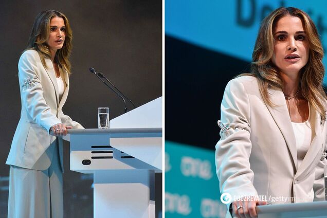 Королева Иордании Рания в мужском костюме Dior ошеломила публику. Фото