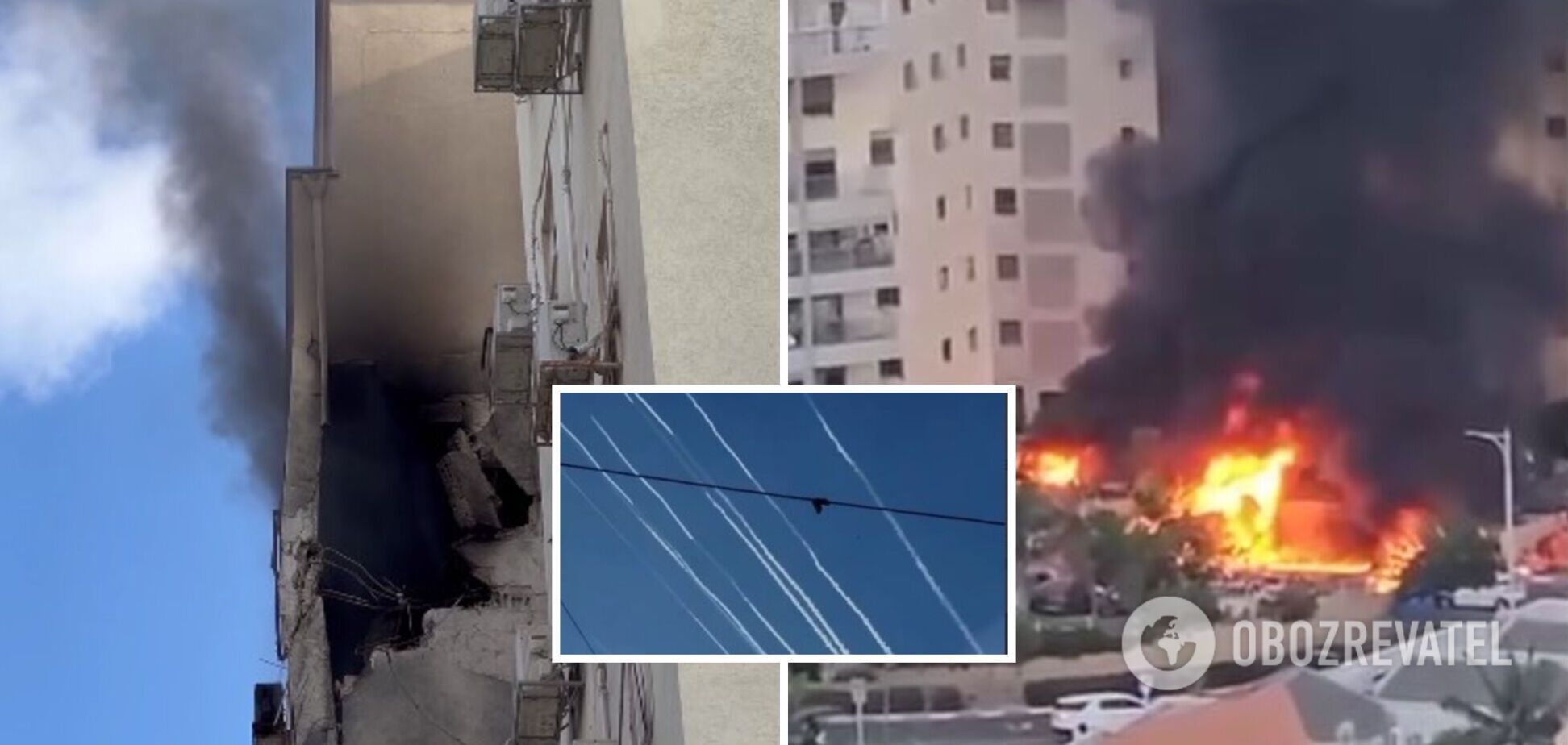 Появилось видео прямого попадания ракеты в жилой дом в Тель-Авиве
