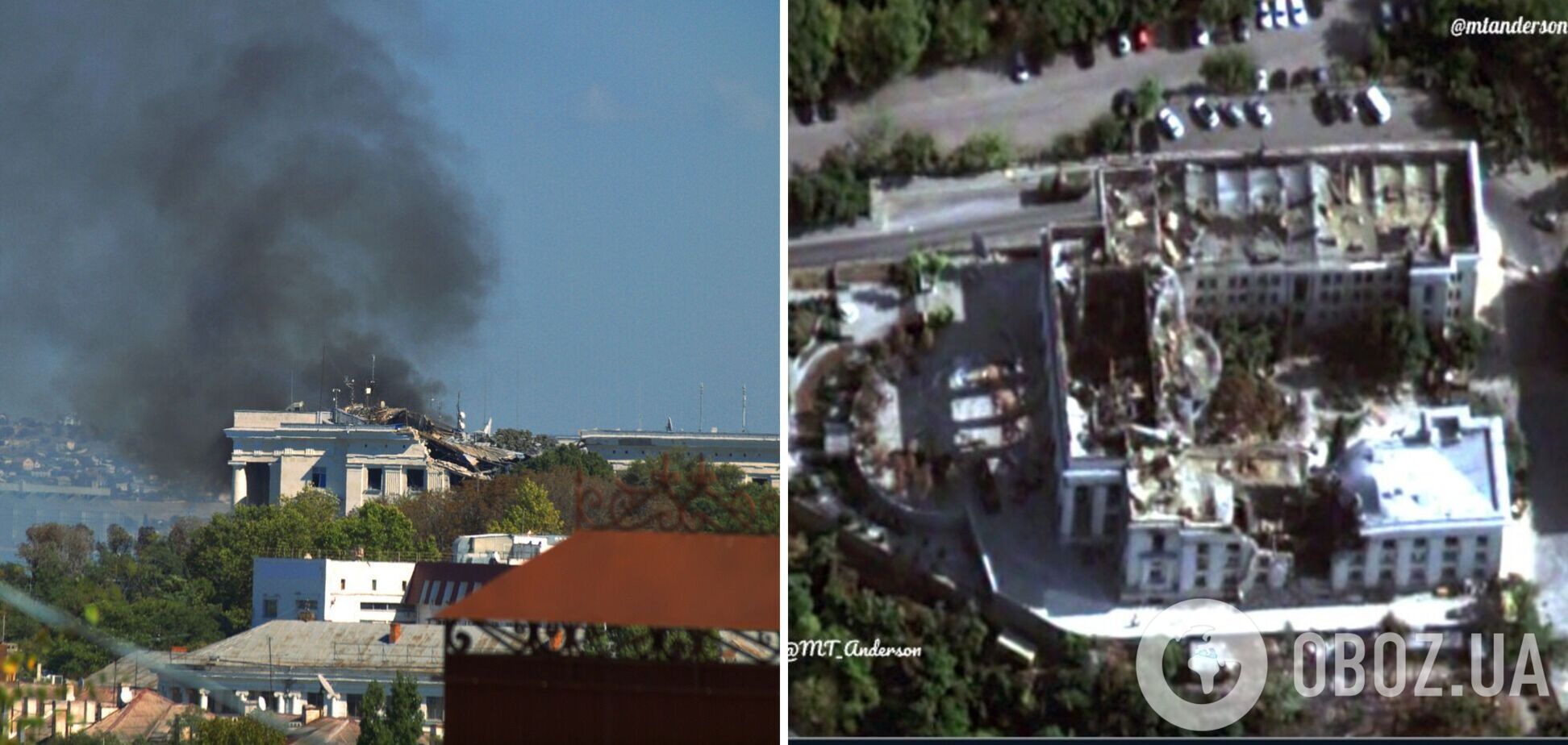 Как выглядит штаб Черноморского флота РФ в Севастополе после удара ВСУ: появилось новое спутниковое фото