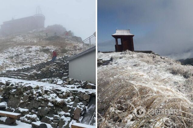 У Карпатах випав перший сніг. Фото і відео