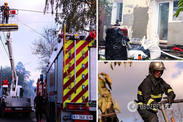 З ризиком для життя рятувальники винесли балон з палаючої будівлі