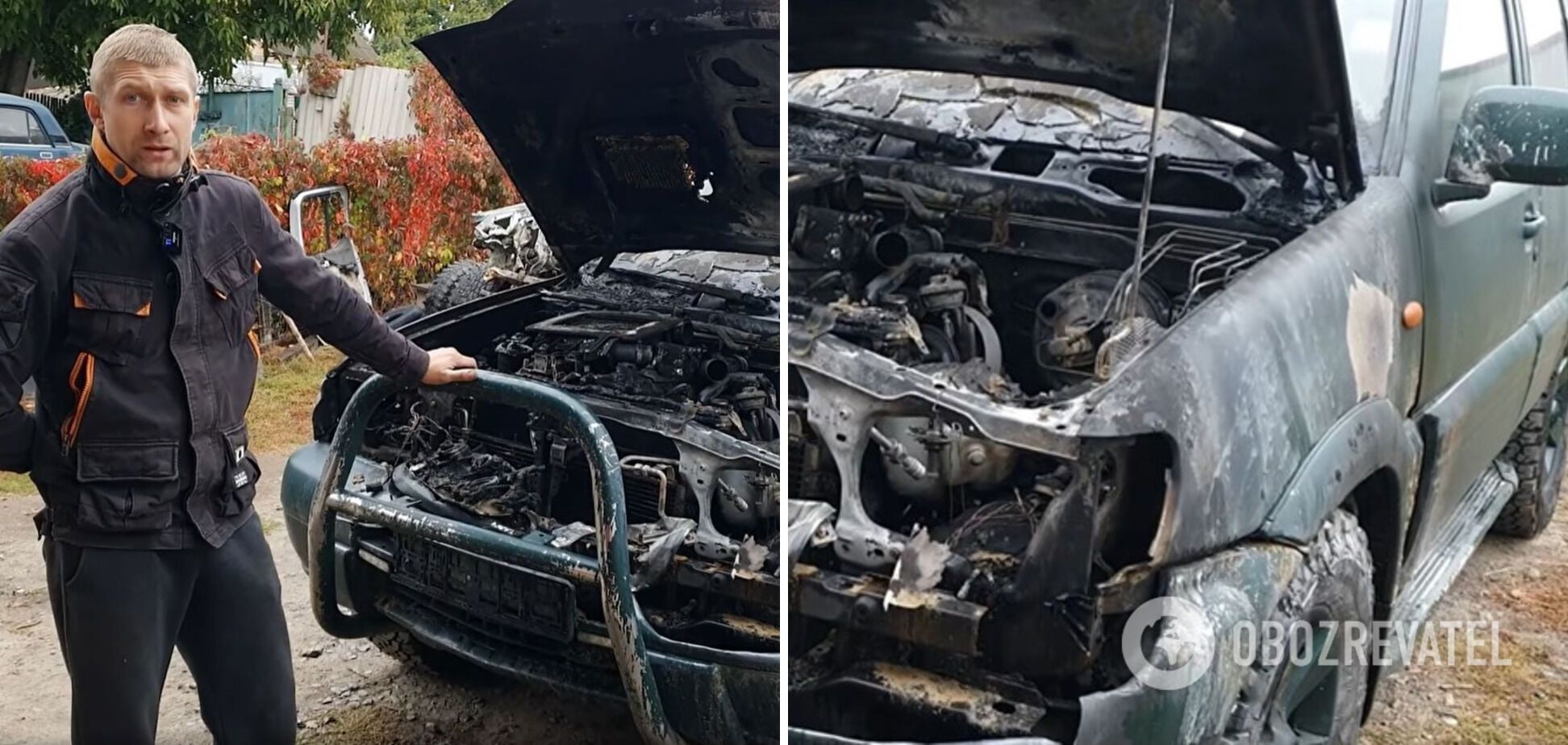 На авто були патріотичні зображення: на Черкащині спалили машину військових, на якій поранених захисників вивозили з передової. Фото 