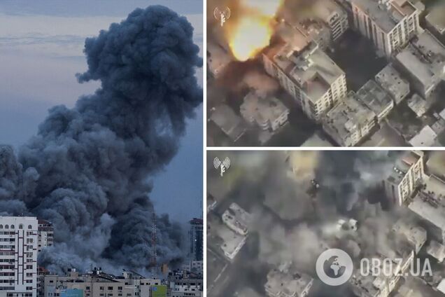'Под прицелом гнезда террористов': Израиль заявил об авиаударах по городу Газа. Видео